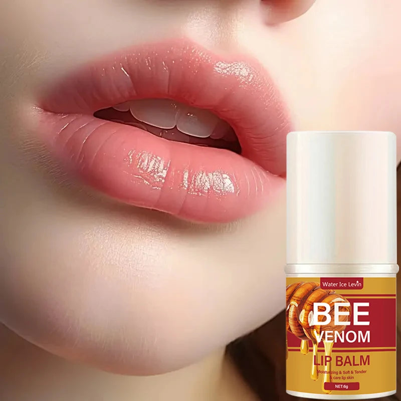 Bee Venom Lip Balm, Hydrating, Translucent and Glossy, Soft and Light, Instantly Hydrating, Smooth and Easy to Absorb, Cares for Lips, Softer and Smooth Skin on Lips, Balanced