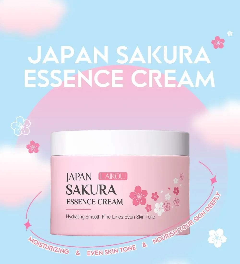 LAIKOU Japan Sakura Face Cream Smoothing Moisturizer Whitening
