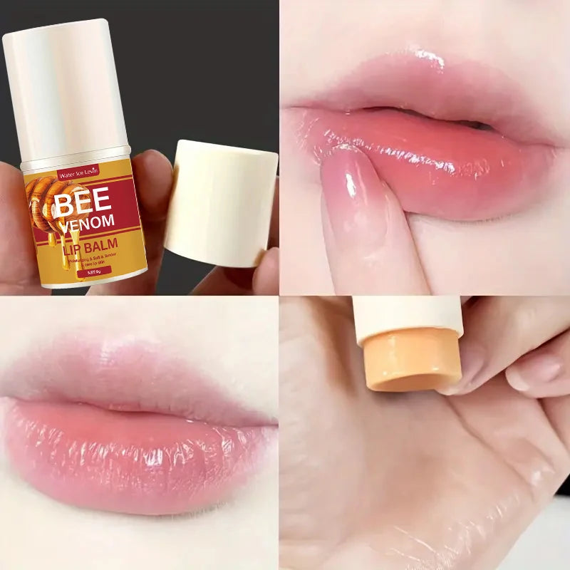Bee Venom Lip Balm, Hydrating, Translucent and Glossy, Soft and Light, Instantly Hydrating, Smooth and Easy to Absorb, Cares for Lips, Softer and Smooth Skin on Lips, Balanced